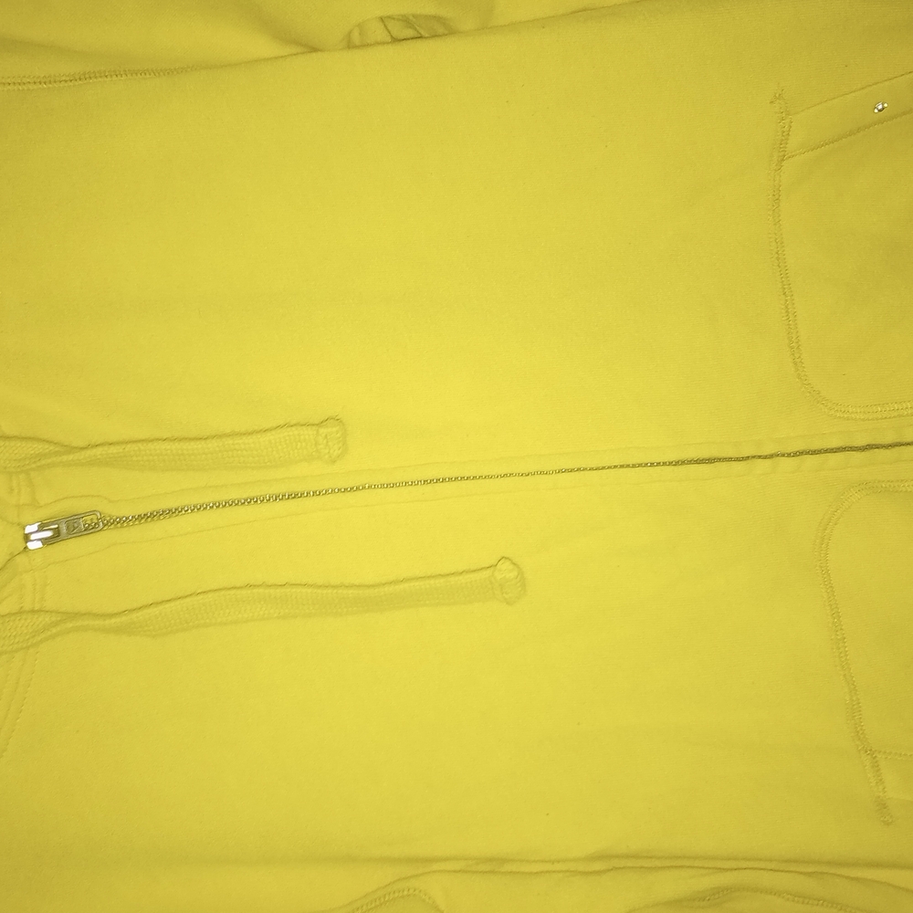 Victoria Secret Yellow Zip-Up Hoodie Graphic Size Large - Picture 6 of 10